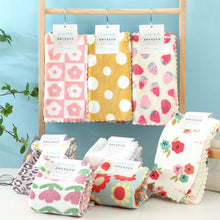 Load image into Gallery viewer, 4Pcs 30X30CM Coral Fleece Sunflower Cleaning Cloth Soft Absorbent Kitchen Dishcloth Household Wiping Towel
