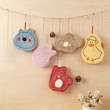 Load image into Gallery viewer, Cartoon Animals Shaped hand towel Coral Velvet Microfiber Hanging Towel Absorbent Quick Dry Cleaning Towel For Kitchen Household Cleaning
