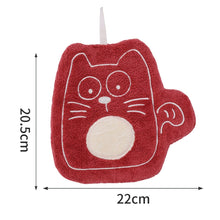 Load image into Gallery viewer, Cartoon Animals Shaped hand towel Coral Velvet Microfiber Hanging Towel Absorbent Quick Dry Cleaning Towel For Kitchen Household Cleaning
