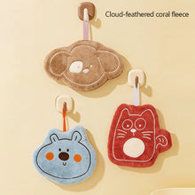Load image into Gallery viewer, Cartoon Animals Shaped hand towel Coral Velvet Microfiber Hanging Towel Absorbent Quick Dry Cleaning Towel For Kitchen Household Cleaning
