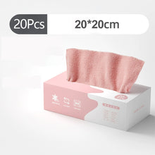 Load image into Gallery viewer, 20Pcs Pull Out Disposable Coral Fleece Towels Absorbent Non Stick Oil Kitchen Cleaning Cloths Hand Towels For Dishwashing Home Cleaning Tools
