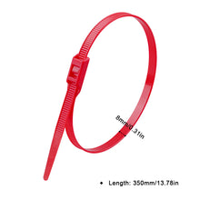 Load image into Gallery viewer, 100PCS 35CM Self-Locking Colored Nylon Cable Ties Binding and Fixing Zip Straps for Kids Playground Home Use

