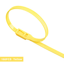 Load image into Gallery viewer, 100PCS 35CM Self-Locking Colored Nylon Cable Ties Binding and Fixing Zip Straps for Kids Playground Home Use
