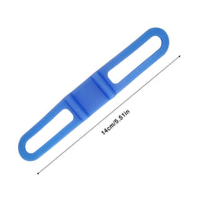 Load image into Gallery viewer, 5PCS Silicone Bike Strap High Elasticity Cable Tie for Flashlight and Bike Computer Pants Leg Fixing Strap Cycling Gear
