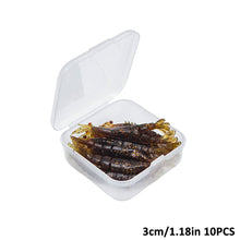 Load image into Gallery viewer, 10PCS/Box 3/4cm Micro Multi-Joint Shrimp Bait Root Fishing Soft Lure for Bass and Mandarin Fish
