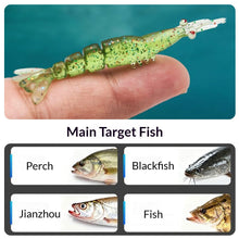 Load image into Gallery viewer, 10PCS/Box 3/4cm Micro Multi-Joint Shrimp Bait Root Fishing Soft Lure for Bass and Mandarin Fish
