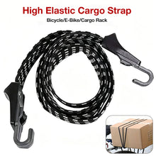 Load image into Gallery viewer, 1PC 40/60/90CM 3-in-1 Bungee Cord Elastic Tie Down Straps with Hooks for Bike Electric Scooter Rear Rack Speckled Pattern Heavy Duty
