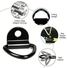 Load image into Gallery viewer, 1PC Triangle Tie-Down Anchor Ring Full Carbon Steel One-Piece Forming Cargo Securing Loop for Motorcycle Off-Road and Truck
