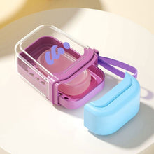 Load image into Gallery viewer, Portable Leakproof Soap Box With Lid Transparent Drain Tray Soap Case For Travel Camping Gym Bathroom Household Use
