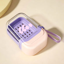Load image into Gallery viewer, Portable Leakproof Soap Box With Lid Transparent Drain Tray Soap Case For Travel Camping Gym Bathroom Household Use
