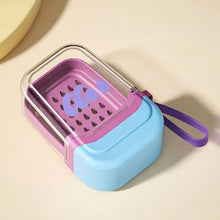 Load image into Gallery viewer, Portable Leakproof Soap Box With Lid Transparent Drain Tray Soap Case For Travel Camping Gym Bathroom Household Use
