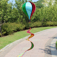 Load image into Gallery viewer, Rainbow Hot Air Balloon Wind Spinner Rotating Sequin Wind Twister Hanging Decoration Garden Yard Bird Deterrent Wind Chime
