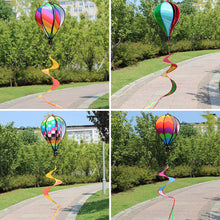 Load image into Gallery viewer, Rainbow Hot Air Balloon Wind Spinner Rotating Sequin Wind Twister Hanging Decoration Garden Yard Bird Deterrent Wind Chime

