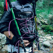 Load image into Gallery viewer, Outdoor Mountaineering Hiking Backpack Elastic Rope Fixing Buckle Camping Gear Trekking Pole Bungee Cord Attachment Hook
