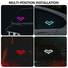 Load image into Gallery viewer, Solar Powered Bat Shape LED Car Interiors Atmosphere Decor Light USB Powered Car Window Neon Light Decorative Lamps
