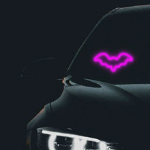 Load image into Gallery viewer, Solar Powered Bat Shape LED Car Interiors Atmosphere Decor Light USB Powered Car Window Neon Light Decorative Lamps
