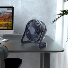 Load image into Gallery viewer, Desktop Fan USB Plug Small Table Fan Strong Wind Quiet Mini Fan for Home Office Dorm Room Low Noise Portable USB Powered Personal Cooling Fan

