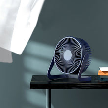 Load image into Gallery viewer, Desktop Fan USB Plug Small Table Fan Strong Wind Quiet Mini Fan for Home Office Dorm Room Low Noise Portable USB Powered Personal Cooling Fan
