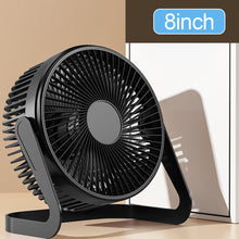 Load image into Gallery viewer, Desktop Fan USB Plug Small Table Fan Strong Wind Quiet Mini Fan for Home Office Dorm Room Low Noise Portable USB Powered Personal Cooling Fan
