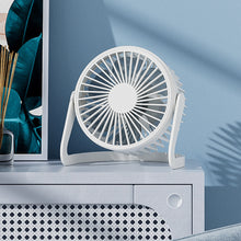 Load image into Gallery viewer, Desktop Fan USB Plug Small Table Fan Strong Wind Quiet Mini Fan for Home Office Dorm Room Low Noise Portable USB Powered Personal Cooling Fan
