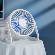 Load image into Gallery viewer, Desktop Fan USB Plug Small Table Fan Strong Wind Quiet Mini Fan for Home Office Dorm Room Low Noise Portable USB Powered Personal Cooling Fan
