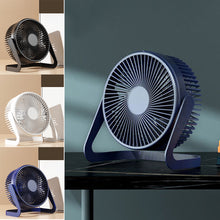 Load image into Gallery viewer, Desktop Fan USB Plug Small Table Fan Strong Wind Quiet Mini Fan for Home Office Dorm Room Low Noise Portable USB Powered Personal Cooling Fan
