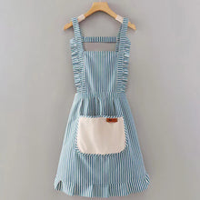 Load image into Gallery viewer, Lightweight &amp; breathable Striped Apron for Women Men Adjustable Kitchen Cooking BBQ Baking Work Apron with Pockets
