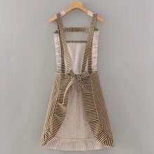 Load image into Gallery viewer, Lightweight &amp; breathable Striped Apron for Women Men Adjustable Kitchen Cooking BBQ Baking Work Apron with Pockets
