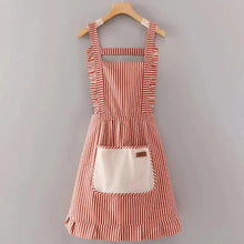 Load image into Gallery viewer, Lightweight &amp; breathable Striped Apron for Women Men Adjustable Kitchen Cooking BBQ Baking Work Apron with Pockets
