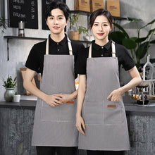 Load image into Gallery viewer, Adjustable Polyester Apron with Pockets fashion for Kitchen Cooking BBQ Outdoor Gardening Coffee Work Apron for Chef Waiter Unisex
