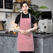 Load image into Gallery viewer, Adjustable Polyester Apron with Pockets fashion for Kitchen Cooking BBQ Outdoor Gardening Coffee Work Apron for Chef Waiter Unisex
