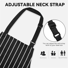 Load image into Gallery viewer, Adjustable Polyester Apron with Pockets fashion for Kitchen Cooking BBQ Outdoor Gardening Coffee Work Apron for Chef Waiter Unisex
