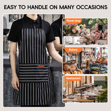 Load image into Gallery viewer, Adjustable Polyester Apron with Pockets fashion for Kitchen Cooking BBQ Outdoor Gardening Coffee Work Apron for Chef Waiter Unisex
