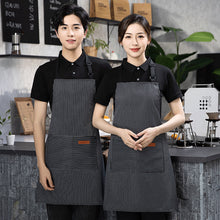 Load image into Gallery viewer, Adjustable Polyester Apron with Pockets fashion for Kitchen Cooking BBQ Outdoor Gardening Coffee Work Apron for Chef Waiter Unisex

