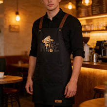 Load image into Gallery viewer, Cute Bear Print PVC Waterproof Apron with Pockets for Kitchen Cooking BBQ Oil-Proof Adult Apron for Men Women Home Restaurant Work Apron
