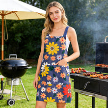 Load image into Gallery viewer, Breathable Cotton Canvas Apron with Right Pocket and Towel – Oil Proof Wear Resistant BBQ Kitchen Cooking Work Apron for Unisex Adults
