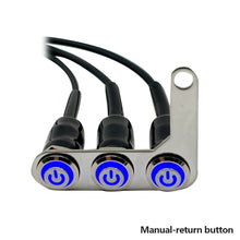 Load image into Gallery viewer, Motorcycle Switch Handlebar with LED Light Adjustable Mount Waterproof Switches ON-OFF 3 Buttons For Headlight Horn Turn Signle
