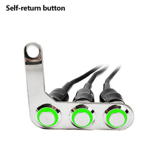 Load image into Gallery viewer, Motorcycle Handlebar Adjustable Mount Switch with LED Waterproof Switches ON-OFF Push 3 Buttons For Headlight Horn Turn Signle
