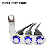 Load image into Gallery viewer, Motorcycle Handlebar Adjustable Mount Switch with LED Waterproof Switches ON-OFF Push 3 Buttons For Headlight Horn Turn Signle
