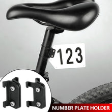 Load image into Gallery viewer, Bicycle Racing Number Plate Holder Bracket Clip MTB Road Bike Cards Seatpost Mount Triathlon ID Cards Match Holder Cycling Accessories
