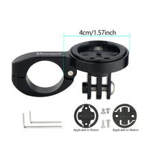 Load image into Gallery viewer, MTB Bike Computer Holder Stand Bicycle TT Handlebar Speedometer Mount Incl. 3 Adapters for GARMIN Bryton Wahoo Fits GoPro Camera
