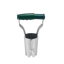 Load image into Gallery viewer, Stainless Steel Seedling Transplanter with Wooden Handle Multifunctional Gardening Seeder for Drilling Hole Transplanting Flower Vegetable Planting

