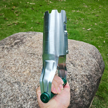 Load image into Gallery viewer, Stainless Steel Seedling Transplanter with Wooden Handle Multifunctional Gardening Seeder for Drilling Hole Transplanting Flower Vegetable Planting
