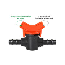 Load image into Gallery viewer, Garden Hose Tap Irrigation Water Valve DN4 DN8 DN15 PE Tube Waterstop Connector for 4mm-25mm Drip Irrigation Hose
