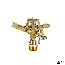 Load image into Gallery viewer, 1PC Metal Pulsating Sprinkler 1/2" 3/4" 360 Degree Rocker Arm Rotating Lawn Sprinkler for Garden Irrigation
