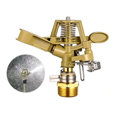 Load image into Gallery viewer, 1PC Metal Pulsating Sprinkler 1/2" 3/4" 360 Degree Rocker Arm Rotating Lawn Sprinkler for Garden Irrigation
