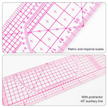 Load image into Gallery viewer, Flexible French Curve Ruler Clear Metric Tailoring Template for Dressmaking Pattern Drafting DIY Sewing Projects
