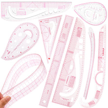 Load image into Gallery viewer, Flexible French Curve Ruler Clear Metric Tailoring Template for Dressmaking Pattern Drafting DIY Sewing Projects
