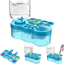 Load image into Gallery viewer, Automatic Water Circulation Paint Brush Cleaner with Paint Tray Drain Button Multifunctional Rinse Cup for Watercolor Oil Painting Kids Art Supplies
