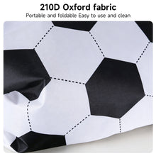 Load image into Gallery viewer, Kids Football Print Drawstring Bag Polyester Sports Backpack Machine Washable Storage Sack for Birthday Party Favor Gift
